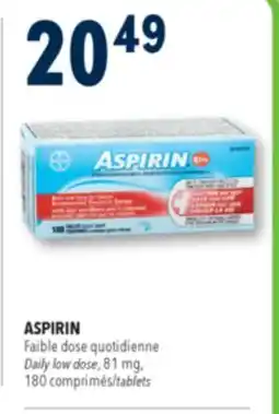 Familiprix ASPIRIN, Daily low dose, 81 mg, 180 tablets offer