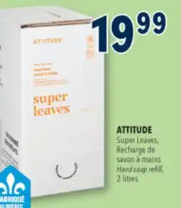 Familiprix ATTITUDE, Super Leaves, Hand soap refill, 2 litres offer