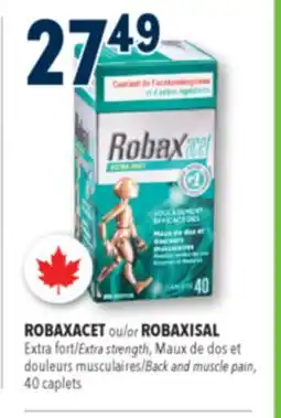 Familiprix ROBAXACET or ROBAXISAL Extra strength, Back and muscle pain, 40 caplets offer