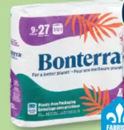 Familiprix BONTERRA Bathroom tissue, triple rolls or Paper towels, 3 mega rolls offer