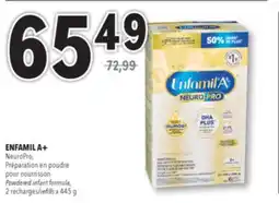 Familiprix ENFAMIL A+ Powdered infant formula 2 refills x 445 g offer