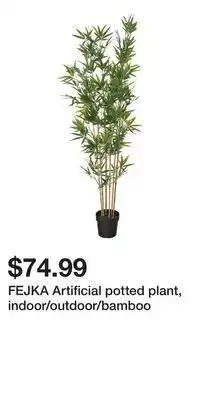 IKEA FEJKA Artificial potted plant, indoor/outdoor/bamboo offer