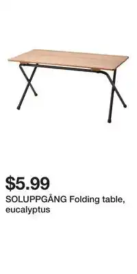 IKEA SOLUPPGÅNG Folding table, eucalyptus offer