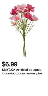 IKEA SMYCKA Artificial bouquet, indoor/outdoor/cosmos pink offer