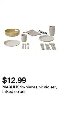 IKEA MARULK 21-pieces picnic set, mixed colors offer