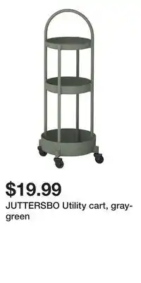 IKEA JUTTERSBO Utility cart, gray-green offer