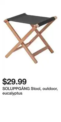 IKEA SOLUPPGÅNG Stool, outdoor, eucalyptus offer