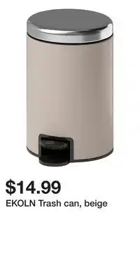 IKEA EKOLN Trash can, beige offer