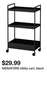 IKEA NISSAFORS Utility cart, black offer