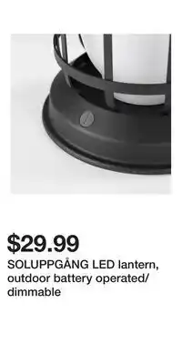 IKEA SOLUPPGÅNG LED lantern, outdoor battery operated/dimmable offer