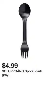 IKEA SOLUPPGÅNG Spork, dark gray offer