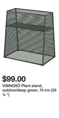 IKEA VISINGSÖ Plant stand, outdoor/deep green, 74 cm (29 ¼ ) offer