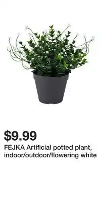 IKEA FEJKA Artificial potted plant, indoor/outdoor/flowering white offer
