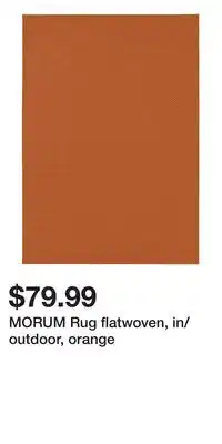 IKEA MORUM Rug flatwoven, in/outdoor, orange offer