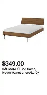 IKEA RÅDMANSÖ Bed frame, brown walnut effect/Luröy offer