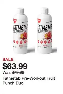 TSC Stores Fatmetab Pre-Workout Fruit Punch Duo offer
