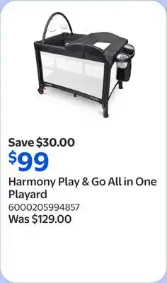 Walmart Harmony Play & Go All in One Playard offer
