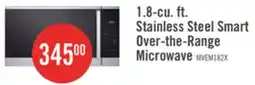The Brick LG 1.8 Cu. Ft. Smart Over-the-Range Microwave with EasyClean - MVEM1825X offer