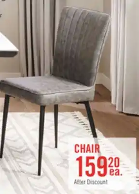 The Brick Tavo Dining Chair with Microfibre Polyester Fabric, Metal - Grey offer