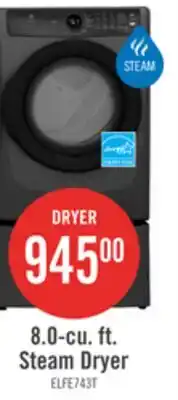 The Brick Electrolux 8 Cu. Ft. Electric Dryer - Titanium - Stackable - ELFE743CAT offer
