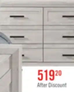The Brick Lark Bedroom 6-Drawer Dresser, 58W x 35H - Rustic White offer