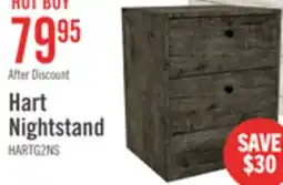 The Brick Hart Bedside 2-Drawer Nightstand, 18.4W x 22.2H, Made in Canada - Grey offer