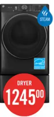 The Brick GE 7.8 Cu. Ft. Smart Electric Dryer with Steam and Sanitize - GFD65ESMVDS offer