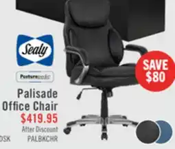 The Brick Sealy Posturepedic Palisade 28 Adjustable Ergonomic Office Chair - Black offer