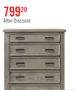 The Brick Levi Bedroom Chest of Drawers, 6-Drawer, 39W x 56H, Wood - Drift Grey offer