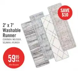 The Brick Ceren Grey Washable Runner Area Rug - 2' x 7' offer