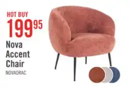 The Brick Nova 28.7 Boucle Fabric Accent Chair - Orange offer