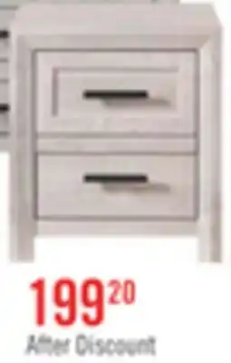 The Brick Lark Bedside 2-Drawer Nightstand, 24W x 26H - Rustic White offer