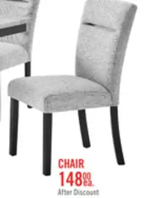 The Brick Libra Dining Chair with Polyester Fabric, - Grey offer