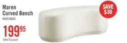 The Brick Maren 47.25 Fabric Curved Bench - Cream offer