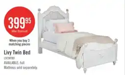The Brick Livy Panel Bed for Kids, White, Vegan Leather - Twin Size offer