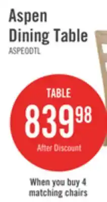 The Brick Aspen Dining Table with 80-104 Extension, Trestle Base - Natural offer
