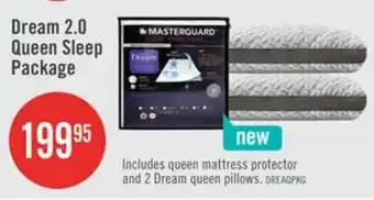 The Brick Masterguard Dream Queen Mattress Protector with 2 Queen Pillows offer