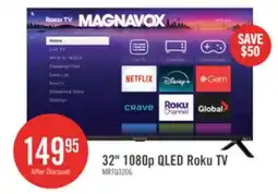 The Brick MAGNAVOX 32 MRTQ QLED Quantum Dot FHD Smart Roku TV (MRTQ3206) offer