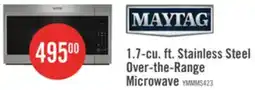 The Brick Maytag 1.7 Cu. Ft. Over-the-Range Microwave with 900 Watts Cooking - Stainless Steel - YMMMS4230PZ offer