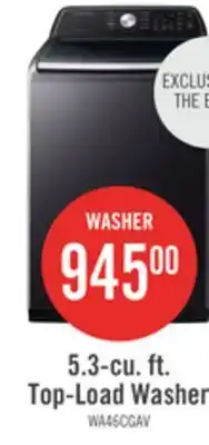 The Brick Samsung 5.4 Cu. Ft. Top-Load Washer - Black Stainless Steel - WA46CG3505AVA4 offer