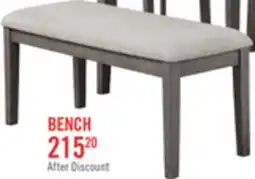 The Brick Krew Dining Bench with Polyester Fabric, 48W - Grey offer