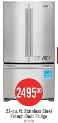The Brick Maytag 33 22 Cu. Ft. French-Door Refrigerator - Fingerprint Resistant Stainless Steel - MRFF5033PZ offer