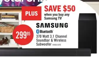 The Brick Samsung HW-B650F 3.1-Channel 370 W Soundbar with Wireless Subwoofer offer
