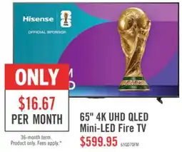 The Brick HISENSE 65 QD7QFM Mini-LED QLED 4K UHD AI Smart Fire TV (65QD7QFM) offer