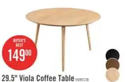 The Brick Viola 29.5 Modern Round Top Coffee Table – Natural Oak offer