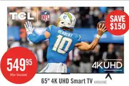 The Brick TCL 65 S551G LED 4K UHD Smart Google TV (65S551G-CA) offer