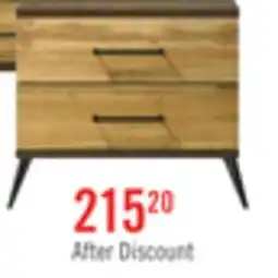 The Brick Silas Bedside 2-Drawer Nightstand, 26W x 23.9H - Rustic Brown offer