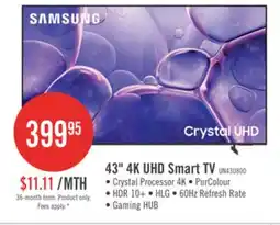 The Brick SAMSUNG 43 U8000 Crystal 4K UHD Smart Tizen OS TV (UN43U8000FFXZC) - 2025 Model offer
