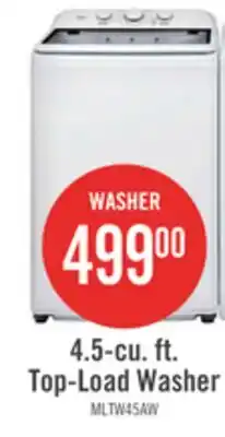 The Brick Midea 4.5 Cu. Ft. Top Load Agitator Washer – White - MLTW45A2BWW offer