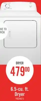 The Brick Inglis 6.5 Cu. Ft. Electric Dryer - White - YIED4671EW offer